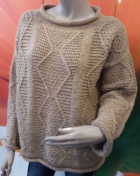 Strickanleitung Oversize Pullover Diamonds